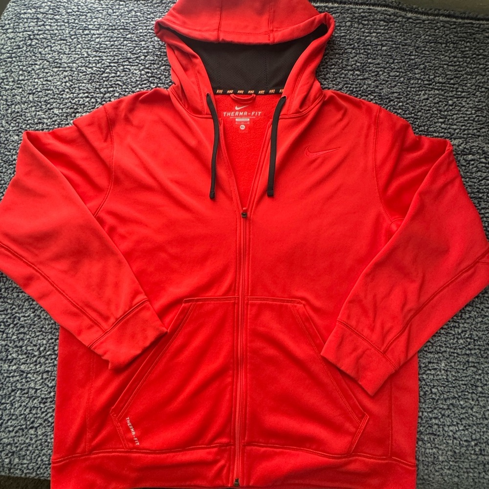 Nike Bright Red Therma-Fit Hoodie